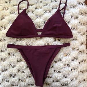 Bordeaux Wine-colored Bikini
